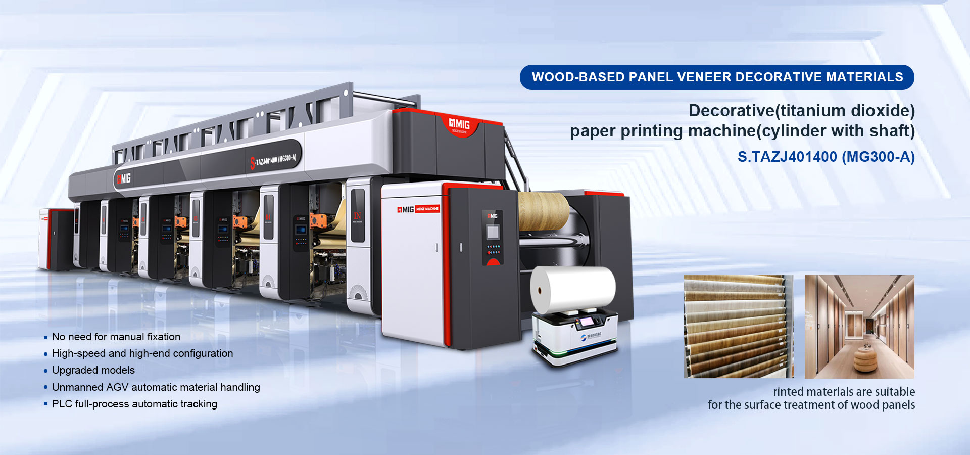 Decorative paper gravure printing machine for melamine and wood grain paper